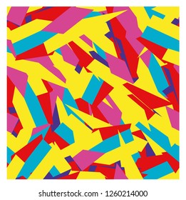 Creative geometric colorful background with patterns. Collage. Design for prints, posters, cards.