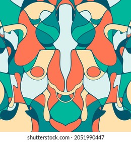 Creative geometric colorful background with patterns. Collage. Design for prints, posters, cards, etc. Vector.