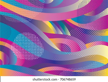 Kreativer, geometrischer, bunter Hintergrund mit Mustern. Kollage. Design für Drucke, Poster, Karten, etc. Vektorillustration.