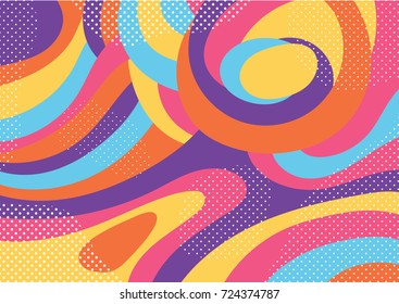 Creative geometric colorful background with patterns. Collage. Design for prints, posters, cards, etc. Vector.
