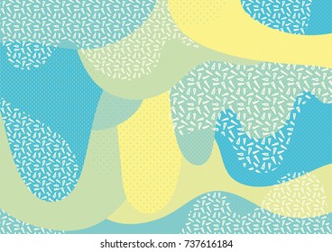 Creative geometric colorful background with patterns. Collage. Design for prints, posters, cards, etc. Vector.