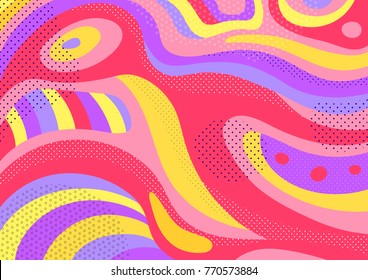 Creative geometric colorful background with patterns. Collage. Design for prints, posters, cards, etc. Vector.