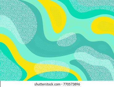 Creative geometric colorful background with patterns. Collage. Design for prints, posters, cards, etc. Vector.