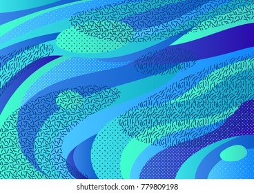 Creative geometric colorful background with patterns. Collage. Design for prints, posters, cards, etc. Vector.