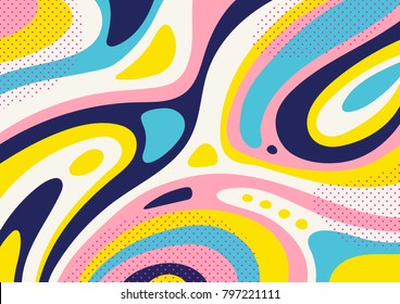 Creative geometric colorful background with patterns. Collage. Design for prints, posters, cards, etc. Vector.