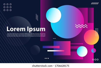 Creative geometric colorful bright background .