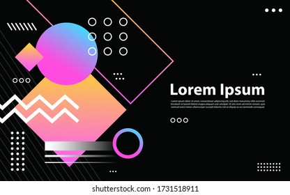 Creative geometric colorful bright background. Graphic design element