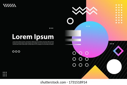 Creative geometric colorful bright background. Graphic design element