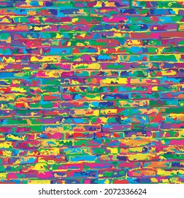 Creative geometric colorful bright background with patterns. Collage. Design for prints, posters, cards, etc. Vector.