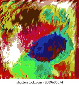 Creative geometric colorful bright background with patterns. Collage. Design for prints, posters, cards, etc. Vector.