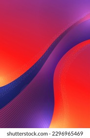 Creative geometric colorful bright wave background with lines and dots. Collage. Design for prints, posters, postcards, etc. Vector illustration.