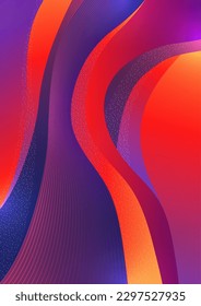 Creative geometric colorful bright wave background with lines and dots. Collage. Design for prints, posters, postcards, etc. Vector illustration.