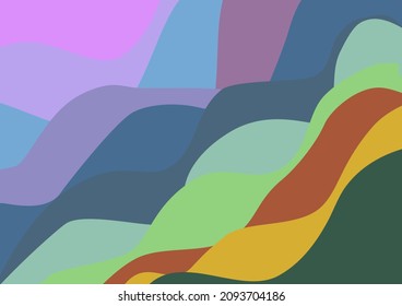 Creative geometric colorful waves background