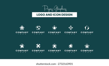 Creativo geométrico Corporativa Logo Design Pack