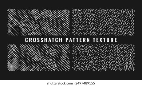 Creative geometric crosshatch background with distressed pencil shading and vintage design textures.
