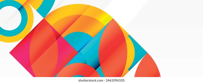 A creative geometric design inspired by Automotive wheel systems, featuring circles and squares in Electric blue on a white background. Symmetrical patterns with a touch of artistic flair