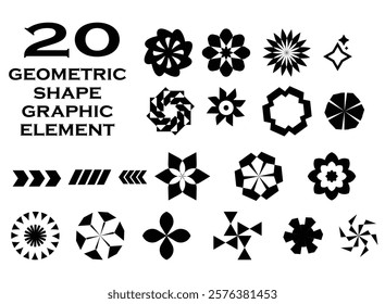 Creative Geometric Elements for Modern Design.Modern geometric shapes. Abstract Icons, Stickers, and Decorative Designs