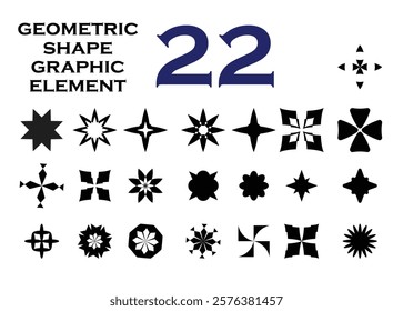 Creative Geometric Elements for Modern Design.Modern geometric shapes. Abstract Icons, Stickers, and Decorative Designs