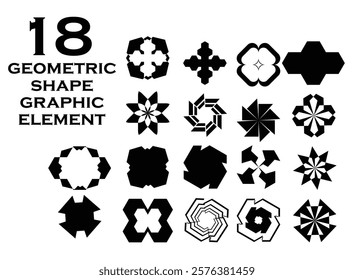 Creative Geometric Elements for Modern Design.Modern geometric shapes. Abstract Icons, Stickers, and Decorative Designs