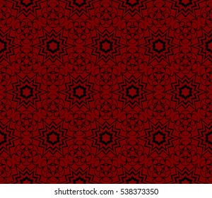 creative geometric floral seamless pattern. black and red color. vector illustration. template for invitation, card, wallpaper