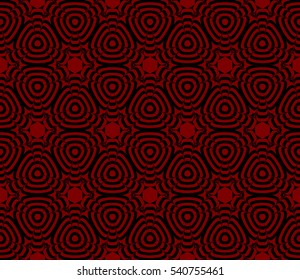 creative geometric floral seamless pattern. black and red color. vector illustration. template for invitation, card, wallpaper