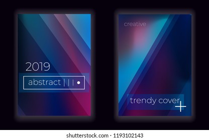creative geometric fluid  wallpaper.  glow.Modern gradient mesh vector cover set. Abstract background. 