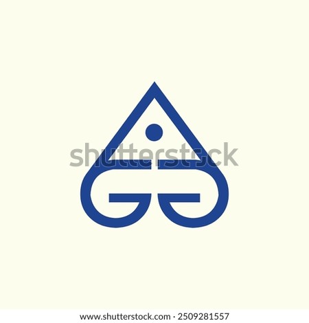 Creative Geometric GAG Logo Design Idea.