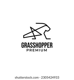 Creative geometric grasshopper logo design vector concept illustration idea