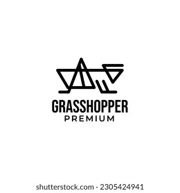 Creative geometric grasshopper logo design vector concept illustration idea
