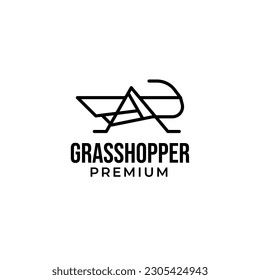 Creative geometric grasshopper logo design vector concept illustration idea
