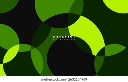 Fondo verde geométrico creativo. Diseño para impresiones, carteles, tarjetas, etc. Vector