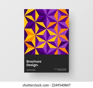Ilustración del folleto de hexagones geométricos creativos. Increíble diseño de vectores de informes anuales.
