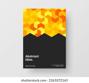 Creative geometric hexagons corporate cover concept. Abstract booklet design vector layout.