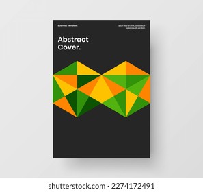 Creative geometric hexagons front page layout. Trendy presentation vector design concept.