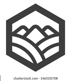 Creative geometric icon nature view logo - vector