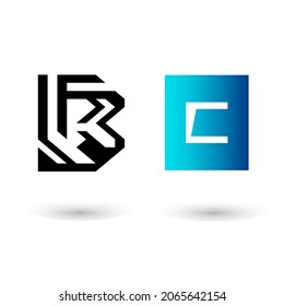 Diseño de letras geométricas B creativas