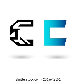 Design des kreativen geometrischen Buchstabens C