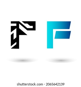 Creative Geometric Letter F Design