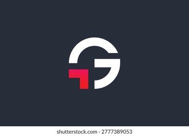 Creative Geometric Letter G or CG Growth Arrow Logo for Corporate Identity