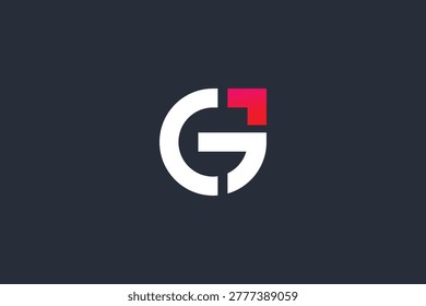 Creative Geometric Letter G or CG Growth Arrow Logo for Corporate Identity