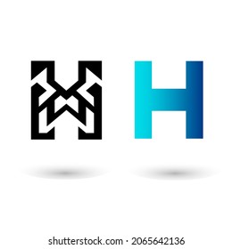 Creative Geometric Letter H Design