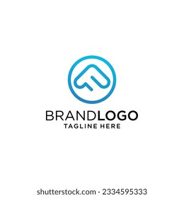 Creative Geometric Letter A Logo Design	