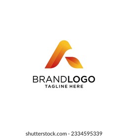 Letra geométrica creativa diseño de logotipo A	