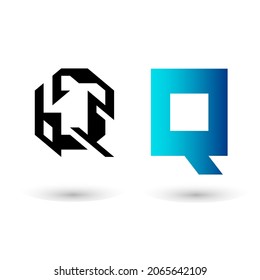 Creative Geometric Letter Q Design