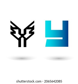 Creative Geometric Letter Y Design