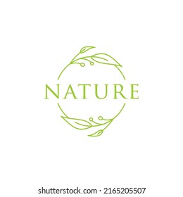 Creative Geometric Line Based Abstract Nature Logo. Vector Logo Illustration.