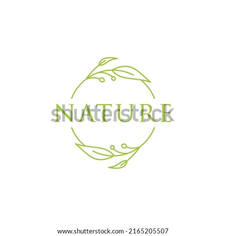 Creative Geometric Line Based Abstract Nature Logo. Vector Logo Illustration.