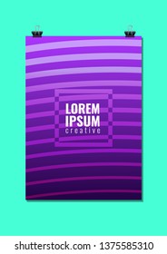 Creative Geometric Line Poster with Ambience Colors Palette 