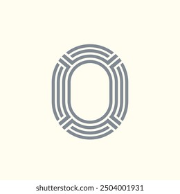 Creative Geometric Line Style O Letter Logo.