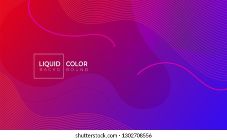 Creative geometric liquid poster for brochure, catalog. Abstract fluid 3d shapes vector 